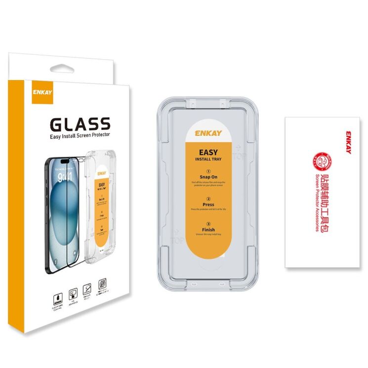 Захисне скло ENKAY Easy Install Full Glue для Honor 200 - Black: фото 10 з 10