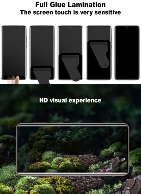 Защитное стекло IMAK 3D Curved Glass with Positioning Framework для Samsung Galaxy S21 Ultra (G998) - Black: фото 7 из 8