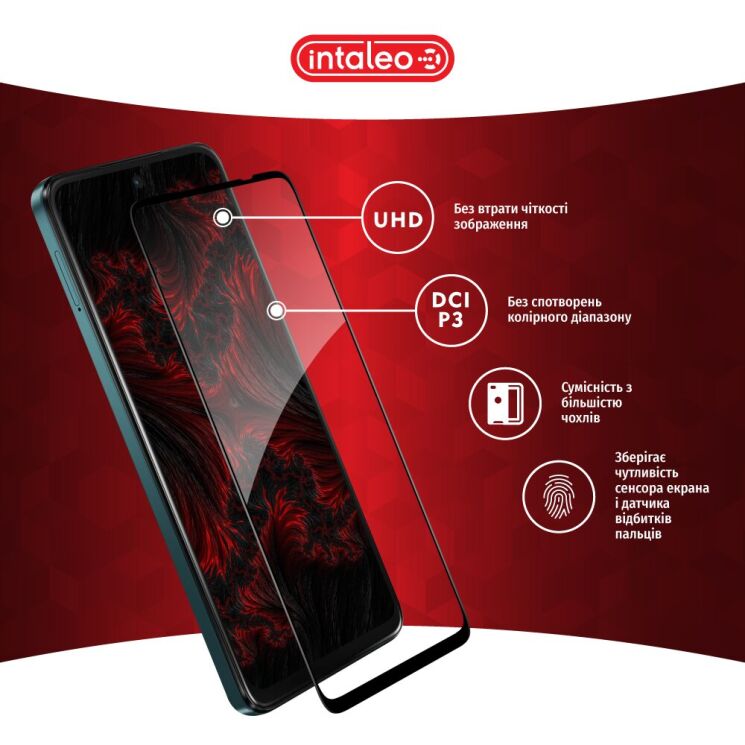 Защитное стекло Intaleo Full Glue для Motorola Moto G17 Power - Black: фото 4 из 8