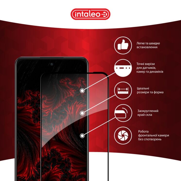 Защитное стекло Intaleo Full Glue для OPPO A3x / A3 / A40m - Black: фото 4 из 9