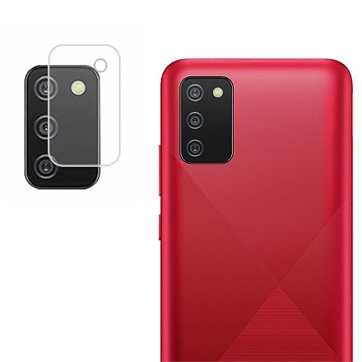 Защитное стекло на заднюю камеру Deexe Lens Protector для Samsung Galaxy A02s (A025): фото 1 из 2