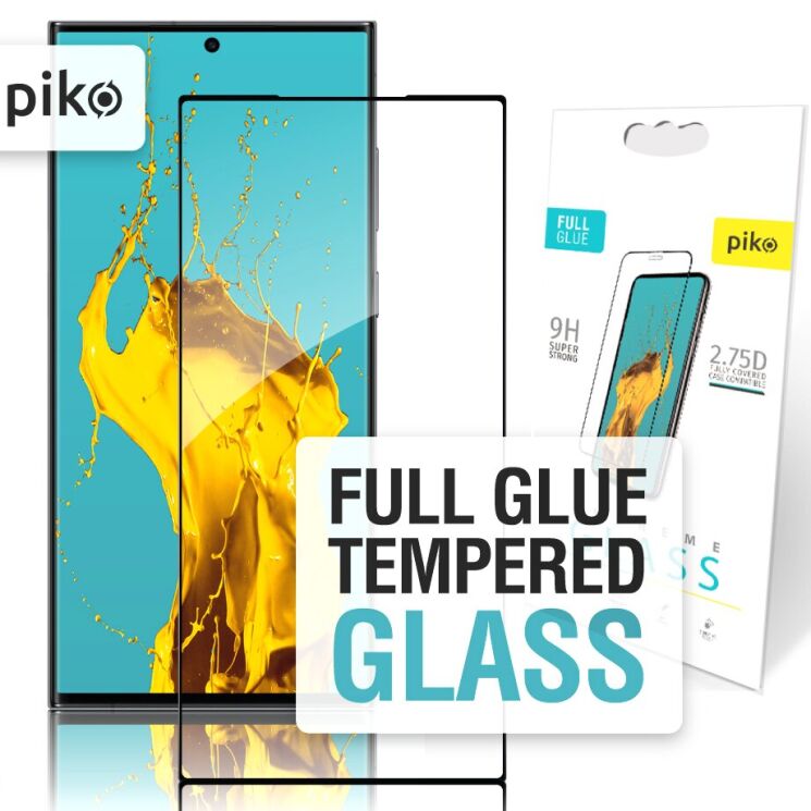 Защитное стекло Piko Full Glue для Samsung Galaxy S23 Ultra (S918) - Black: фото 1 из 5