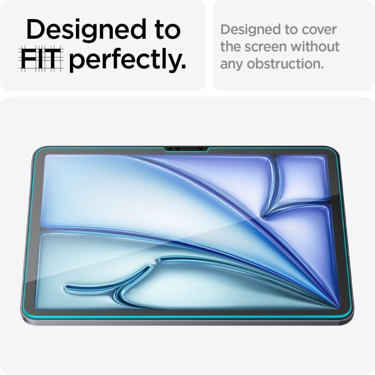 Защитное стекло Spigen (SGP) Glas.tR EZ Fit (FT) для Apple iPad Air 11 M3/M2 (2025/2024): фото 8 из 11