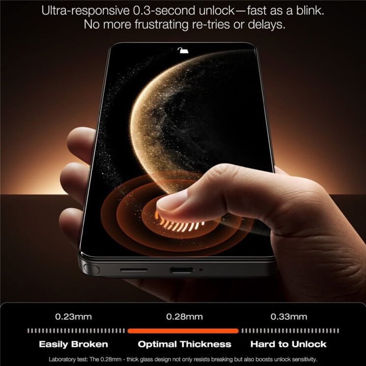 Захисне скло TORRAS GlassGo Privacy для Samsung Galaxy S26 Ultra - Black: фото 4 з 9