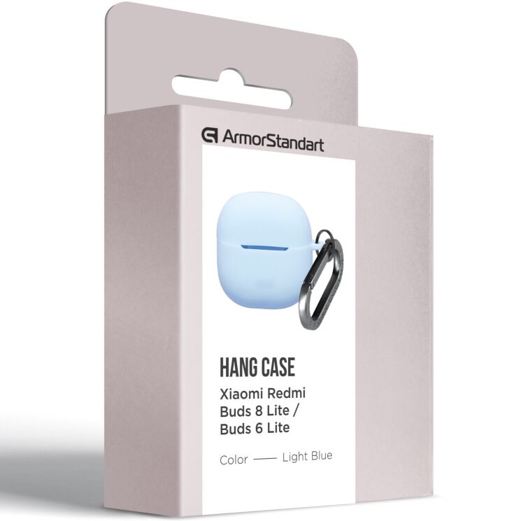 Защитный чехол ArmorStandart Hang Case для Xiaomi Redmi Buds 8 Lite / Redmi Buds 6 Lite - Light Blue (370503TT) Защитный чехол ArmorStandart Hang Case для Xiaomi Redmi Buds 8 Lite / Redmi Buds 6 Lite - Light Blue: фото 2 из 3