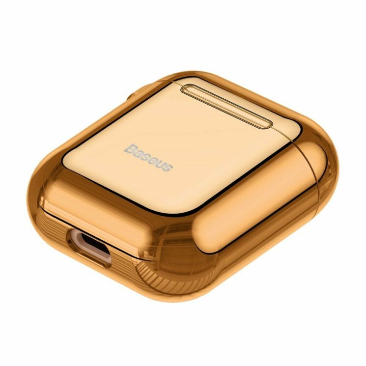 Защитный чехол BASEUS Shining Hook Case для Apple AirPods 1 / 2 - Gold: фото 4 из 25