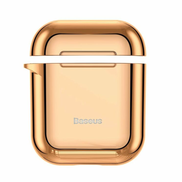 Защитный чехол BASEUS Shining Hook Case для Apple AirPods 1 / 2 - Gold: фото 1 из 25