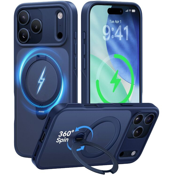 Захисний чохол CASEKOO Frost Matte Stand для iPhone 18 Pro Max / 17 Pro Max - Blue: фото 1 з 11