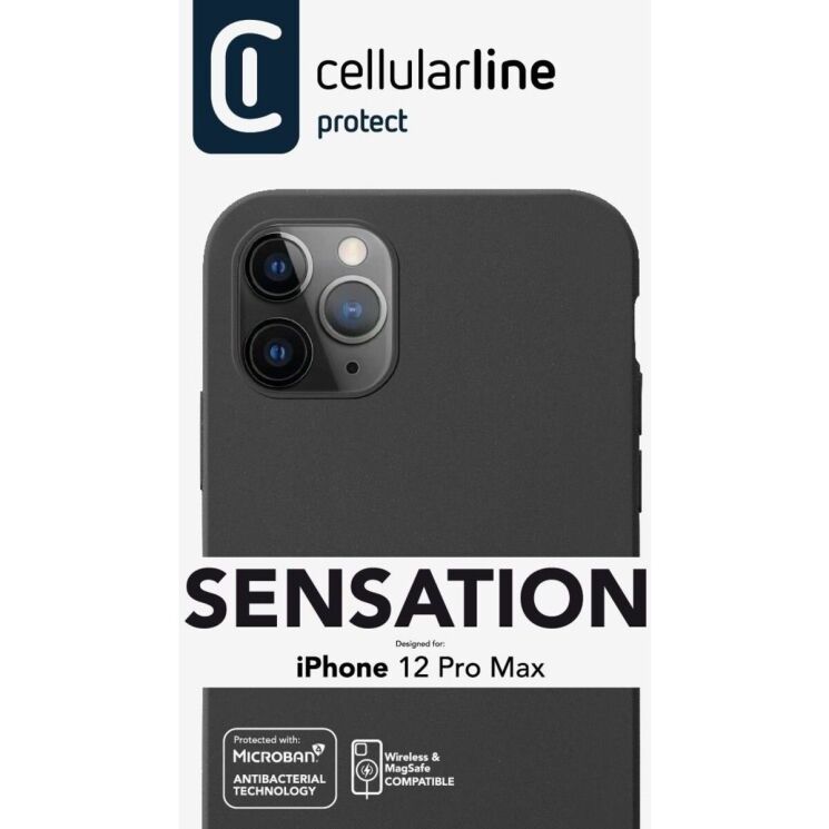 Защитный чехол Cellularline Sensation Mag для Apple iPhone 12 Pro Max - Black: фото 4 из 4