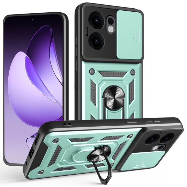Защитный чехол Deexe Armor Shield для OPPO Reno 13 F/FS 5G - Green: фото 1 из 8