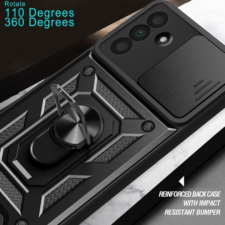 Защитный чехол Deexe Armor Shield для Samsung Galaxy A56 (A566) - Black: фото 8 из 9