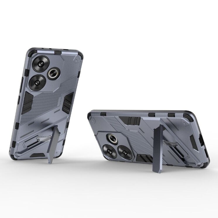 Защитный чехол Deexe Bibercas для Xiaomi Poco F6 - Dark Blue: фото 3 из 8