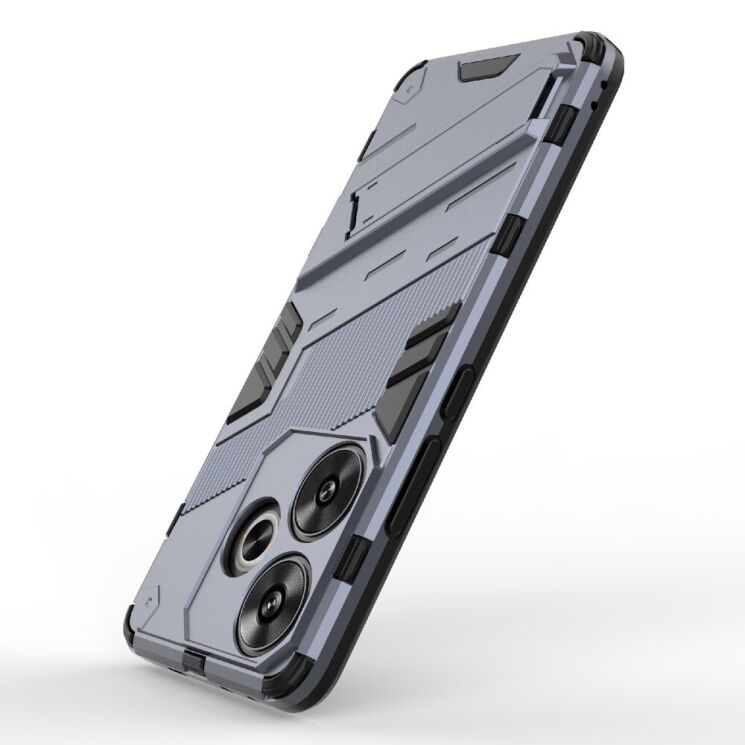 Защитный чехол Deexe Bibercas для Xiaomi Poco F6 - Dark Blue: фото 4 из 8