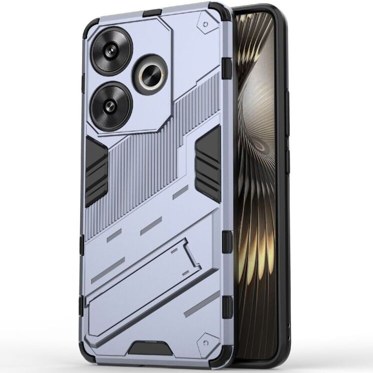 Защитный чехол Deexe Bibercas для Xiaomi Poco F6 - Dark Blue: фото 2 из 8