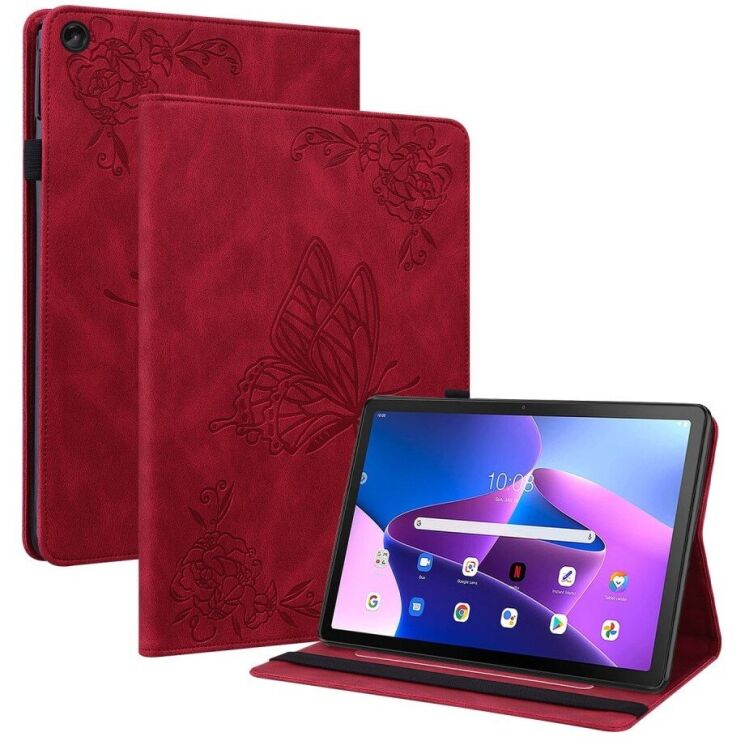 Защитный чехол Deexe Butterfly для Lenovo Tab M10 Plus (Gen 3) TB125/128 / Xiaoxin Pad 2022 - Red: фото 1 из 7