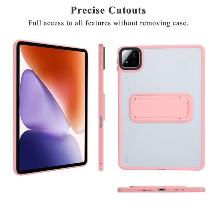 Захисний чохол Deexe Crystal Kickstand для Xiaomi Pad 7 / 7 Pro - Black: фото 7 з 10
