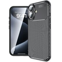 Захисний чохол Deexe Fusion для iPhone 16 - Black: фото 1 з 6