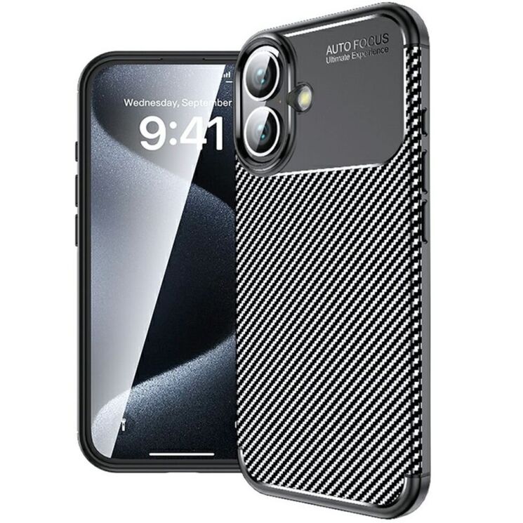 Защитный чехол Deexe Fusion для Apple iPhone 16 - Black: фото 1 из 6