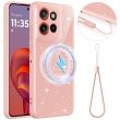 Защитный чехол Deexe Glitter Case with MagSafe для Motorola Edge 50 Neo / 60 Neo - Pink (367160P)