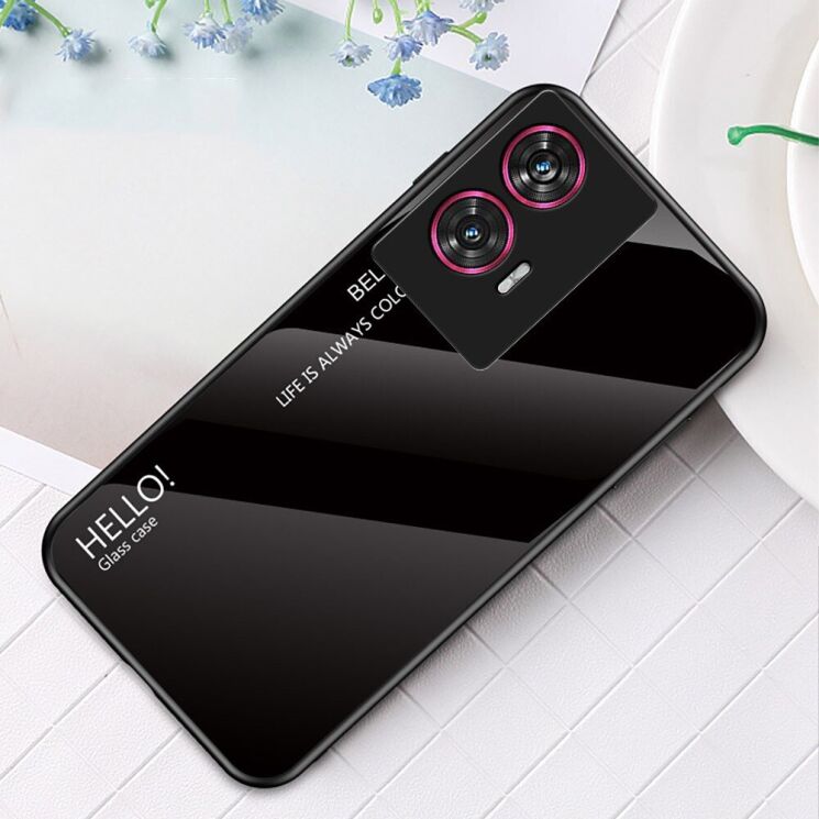 Защитный чехол Deexe Gradient Color для Motorola Edge 50 Fusion - Black: фото 2 из 12