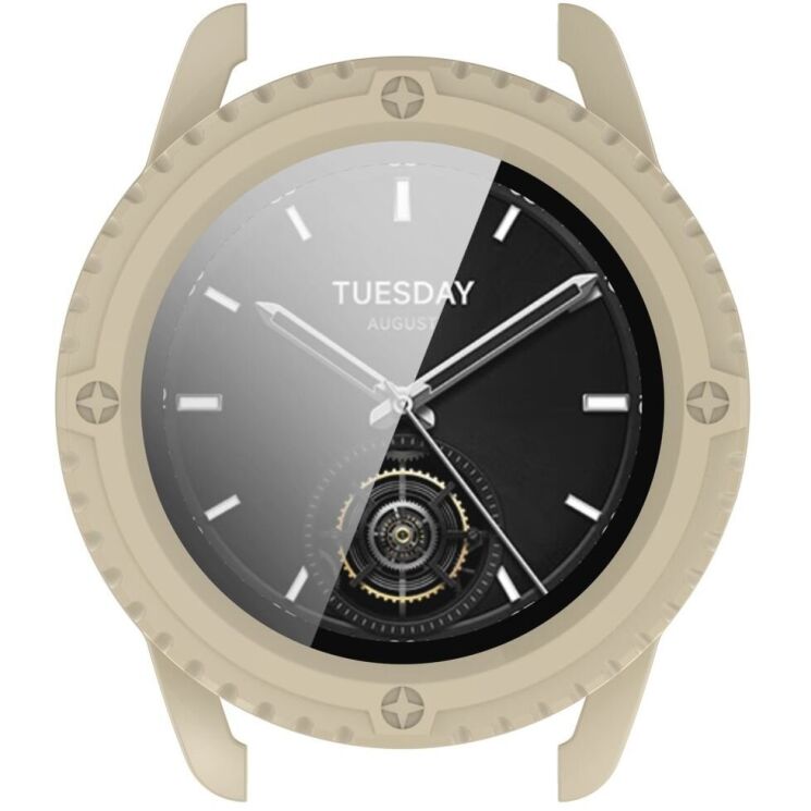 Захисний чохол Deexe Hard Frame для Xiaomi Watch S3 - Ivory White: фото 5 з 7