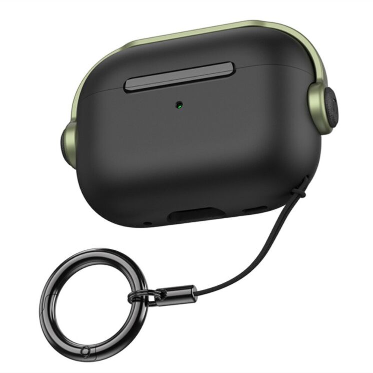 Захисний чохол Deexe Headset Style для AirPods Pro 2 - Black / Green: фото 1 з 11