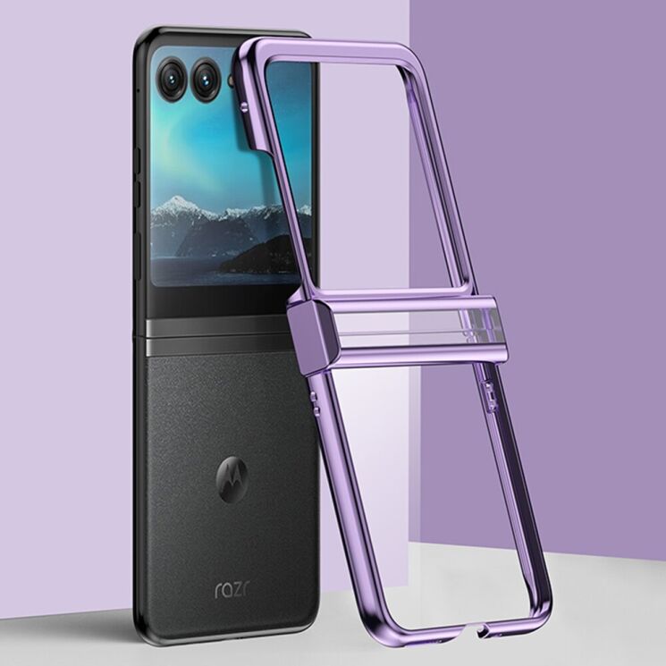 Захисний чохол Deexe Hinge Guard (FF) для Motorola Razr 50 - Purple: фото 1 з 9