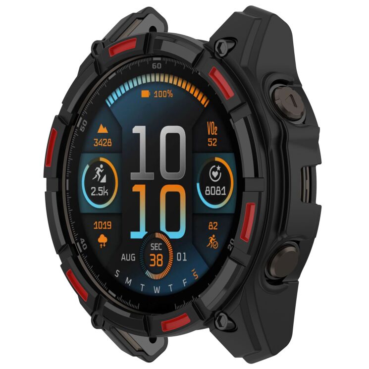 Захисний чохол Deexe Hollow Cover для Garmin Quatix 8 (47mm) - Black / Red (369702BR) Захисний чохол Deexe Hollow Cover для Garmin Quatix 8 (47mm) - Black / Red: фото 2 з 7