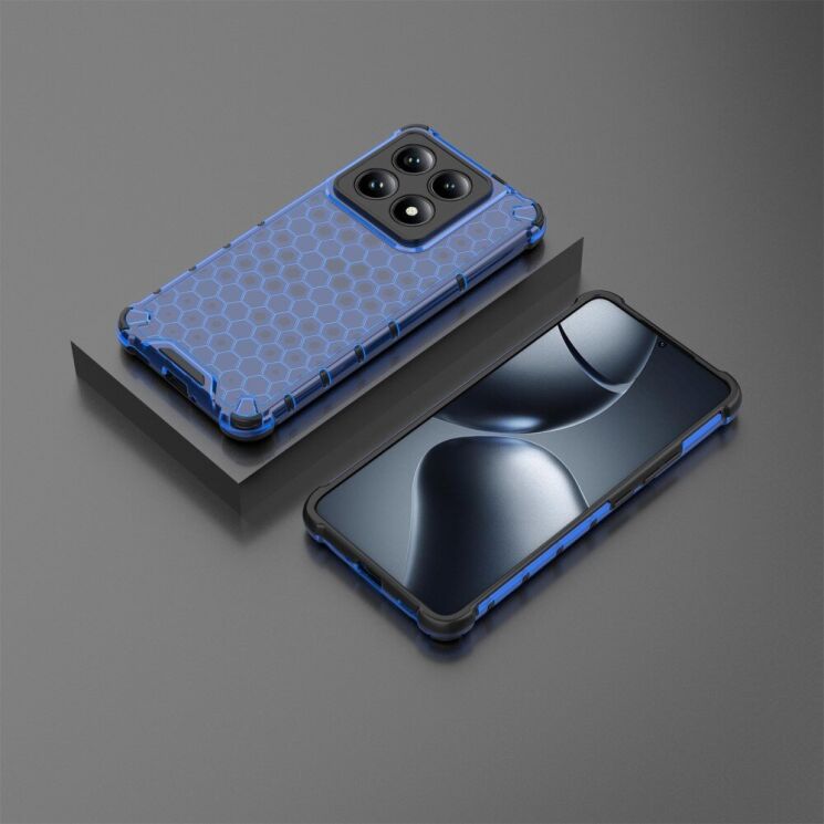 Защитный чехол Deexe Honeycomb Series для Xiaomi 14T Pro - Blue: фото 2 из 5