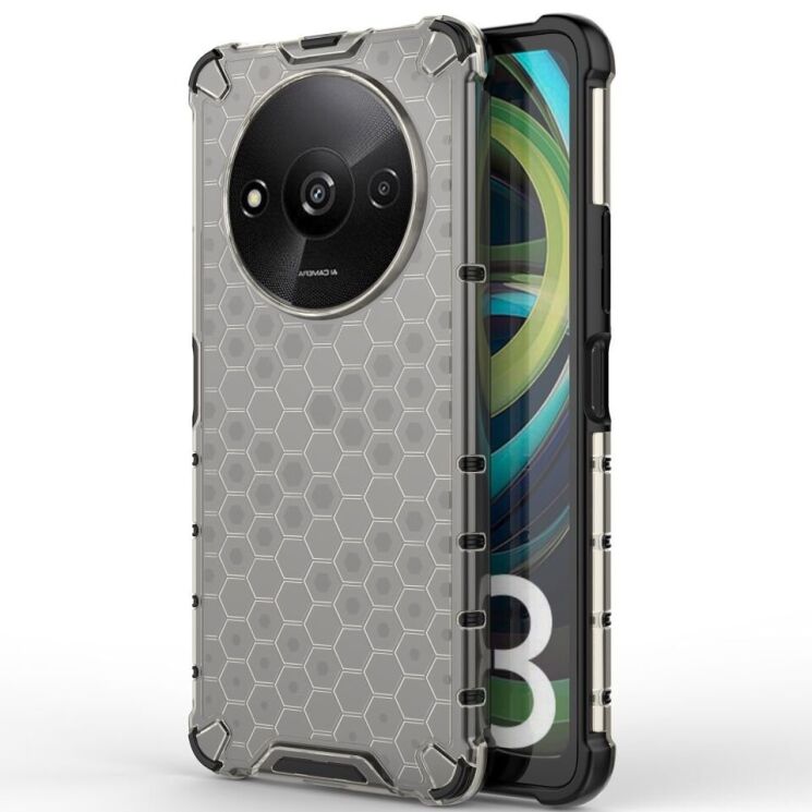 Защитный чехол Deexe Honeycomb Series для Xiaomi Redmi A3 - Black: фото 1 из 7