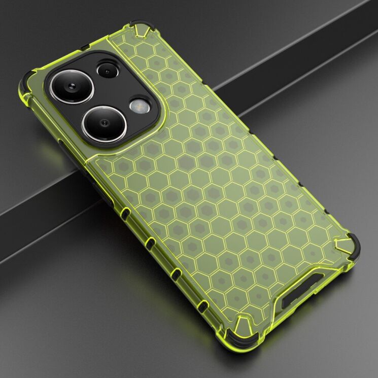 Защитный чехол Deexe Honeycomb Series для Xiaomi Redmi Note 13 Pro 4G / Poco M6 Pro - Green: фото 3 из 5