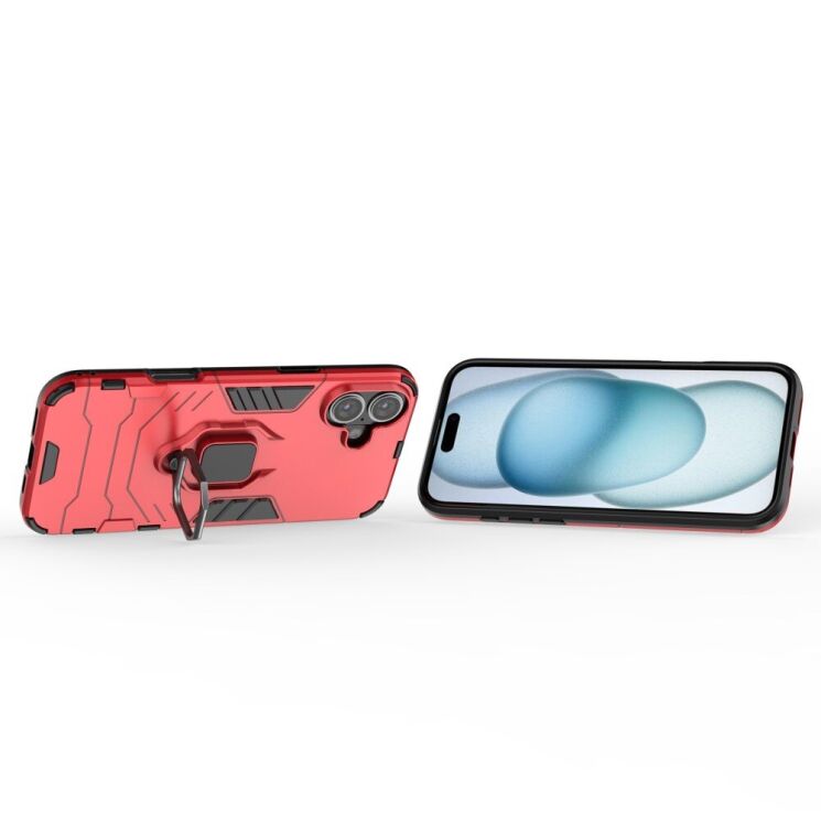 Защитный чехол Deexe Hybrid Case для Apple iPhone 16 Plus - Red: фото 3 из 6