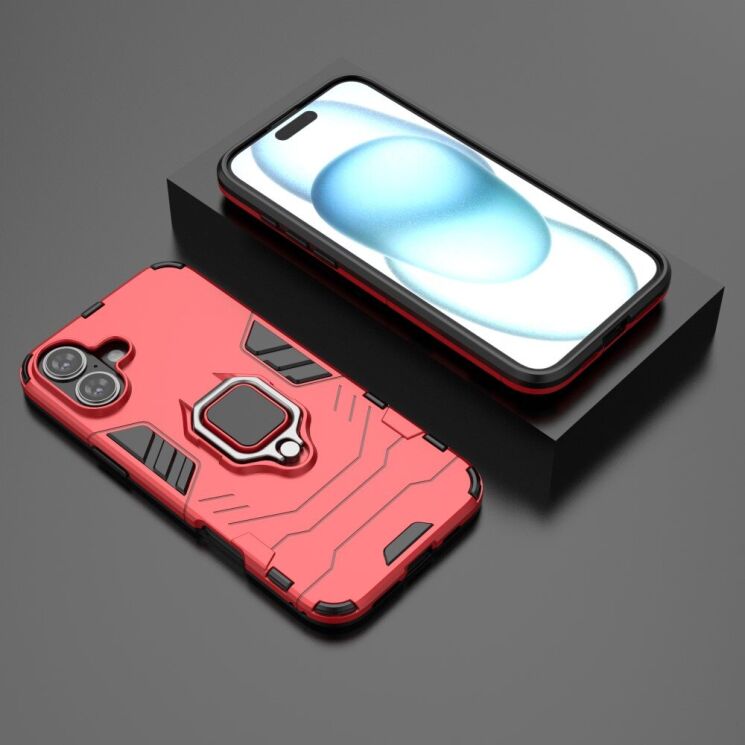 Защитный чехол Deexe Hybrid Case для Apple iPhone 16 Plus - Red: фото 4 из 6