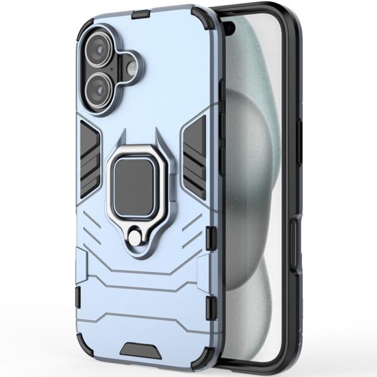 Защитный чехол Deexe Hybrid Case для Apple iPhone 16 - Blue: фото 2 из 6