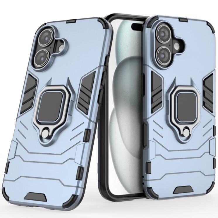 Защитный чехол Deexe Hybrid Case для Apple iPhone 16 - Blue: фото 1 из 6