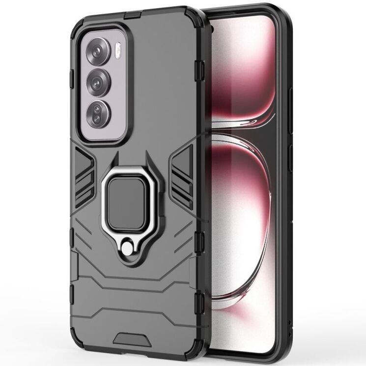 Защитный чехол Deexe Hybrid Case для OPPO Reno 12 Pro - Black: фото 2 из 8