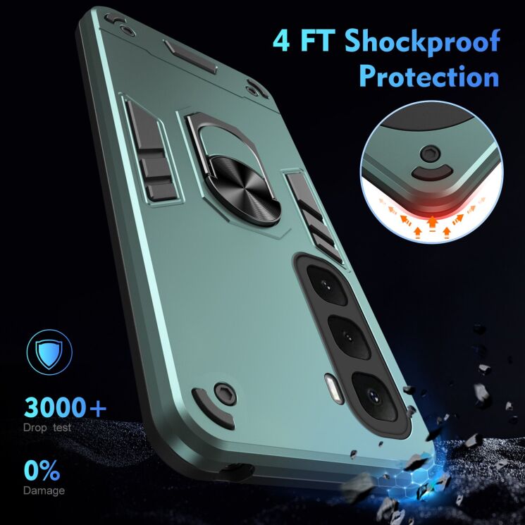 Захисний чохол Deexe Hybrid Shell для Infinix Hot 60і - Blue: фото 4 з 7