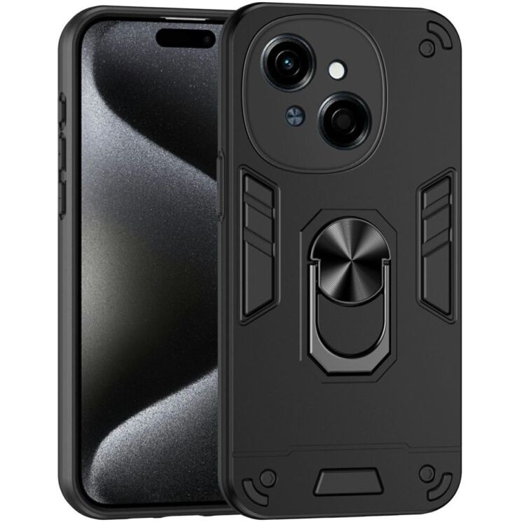 Защитный чехол Deexe Hybrid Shell для TECNO Spark Go 1 - Black: фото 1 из 7