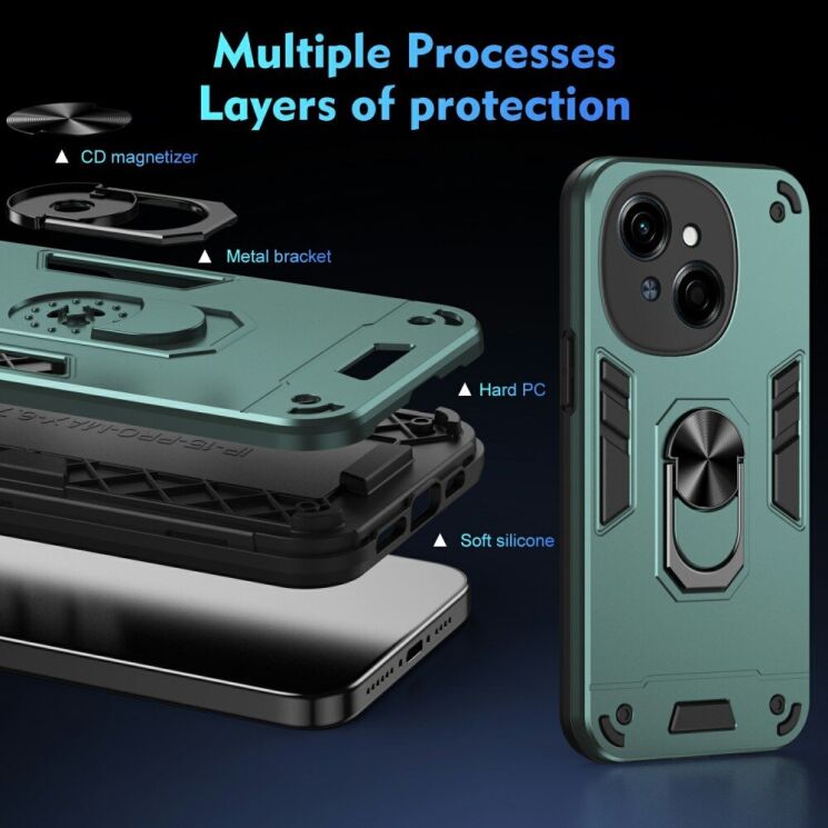 Защитный чехол Deexe Hybrid Shell для TECNO Spark Go 1 - Blue: фото 7 из 7