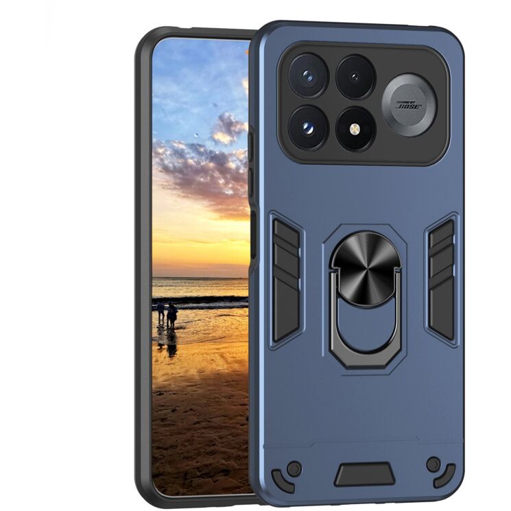 Захисний чохол Deexe Hybrid Shell для Xiaomi Poco F9 Pro - Blue: фото 1 з 8