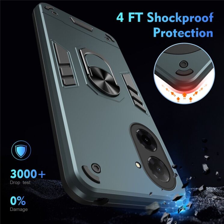 Защитный чехол Deexe Hybrid Shell для Xiaomi Redmi A5 / Poco C71 - Green: фото 4 из 7