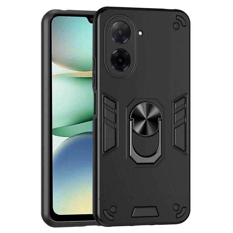 Защитный чехол Deexe Hybrid Shell для Xiaomi Redmi A5 / Poco C71 - Black: фото 1 из 7