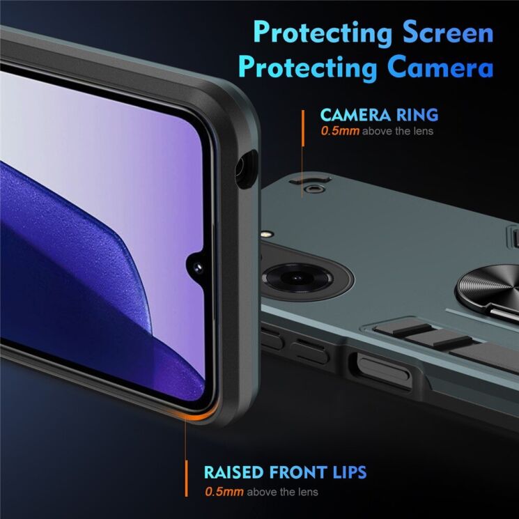 Защитный чехол Deexe Hybrid Shell для Xiaomi Redmi A5 / Poco C71 - Green: фото 3 из 7