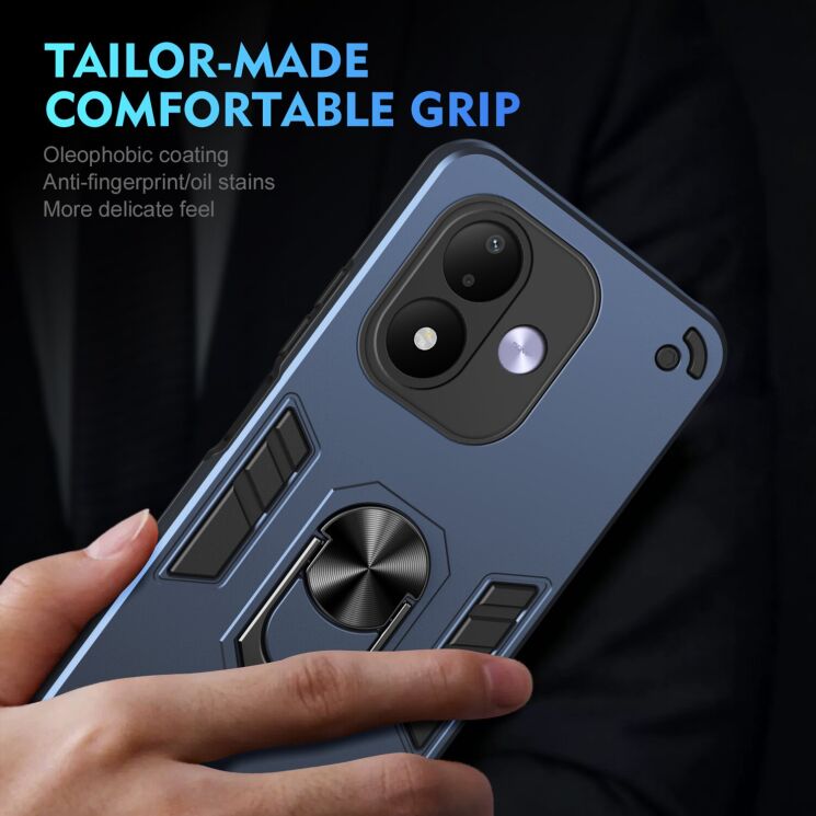 Защитный чехол Deexe Hybrid Shell для Xiaomi Redmi Note 17 (4G/5G) - Blue: фото 5 из 7