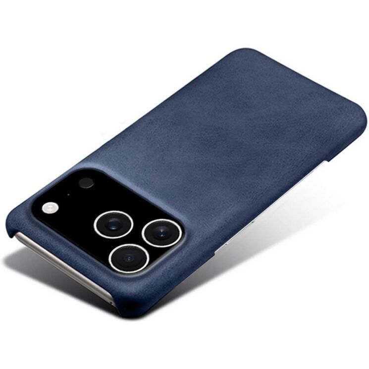 Захисний чохол Deexe Leather Back Cover для iPhone 18 Pro / 17 Pro - Blue: фото 5 з 5