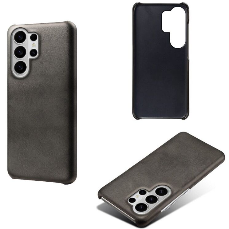 Захисний чохол Deexe Leather Back Cover для Samsung Galaxy S26 Ultra - Black: фото 2 з 4