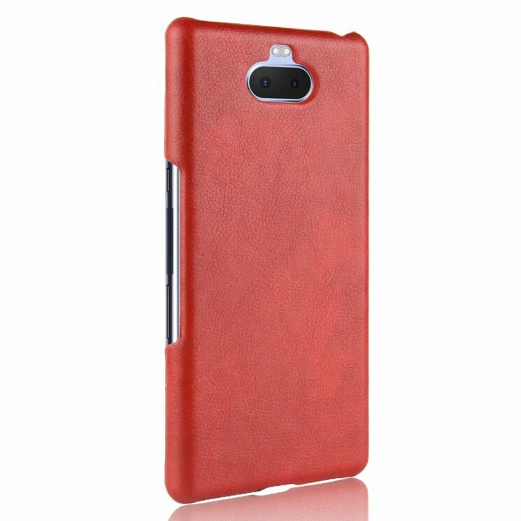 Защитный чехол Deexe Leather Back Cover для Sony Xperia 10 Plus - Red: фото 3 из 8