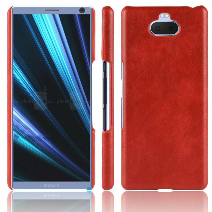 Защитный чехол Deexe Leather Back Cover для Sony Xperia 10 Plus - Red: фото 1 из 8