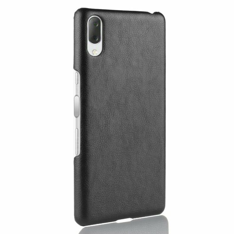 Защитный чехол Deexe Leather Back Cover для Sony Xperia L3 - Black: фото 4 из 5