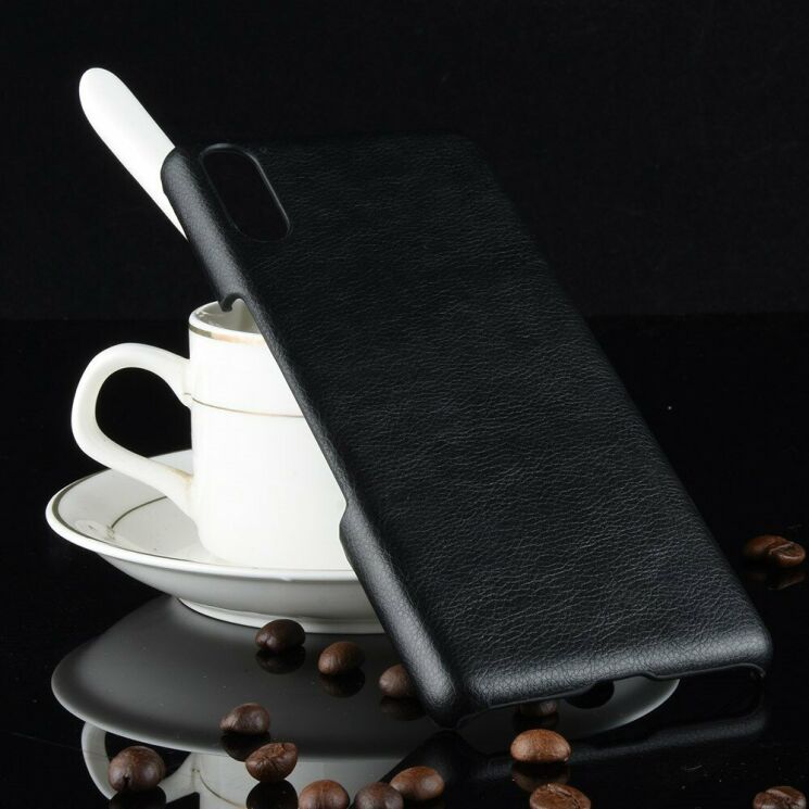 Защитный чехол Deexe Leather Back Cover для Sony Xperia L3 - Black: фото 3 из 5